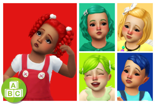 Toddler Stuff Hair Recolors - Sorbets by @berryconfettiNext up is the Toddler Stuff hair recolors, t