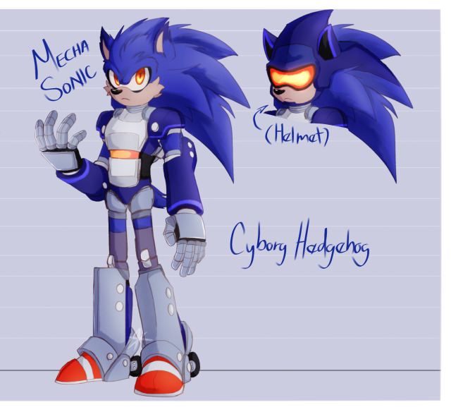 metal sonic and mecha sonic (sonic and 2 more) drawn by 9474s0ul