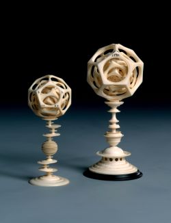 museum-of-artifacts:    Two ivory polyhedrons,