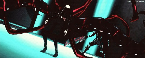 ginozanobuchikas:  TokyoGhoul || 01x02 || 01x08 || 02x05 ↳ Kaneki Ken doing  that thing.  