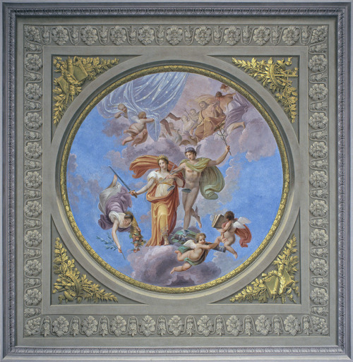 greekromangods:Ceiling Painting: Personification of Justice with Mercury, and Other Roman DeitiesAft