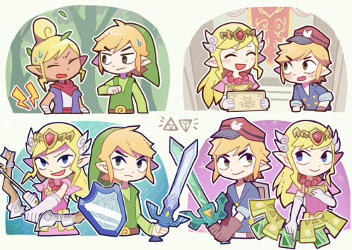 Toon Link & Toon zelda