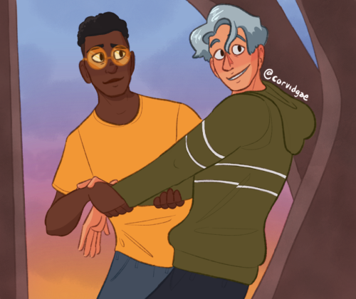 corvidgae:[Image Description: A digital drawing of David Alleyne and Tommy Shepherd from Marvel comi