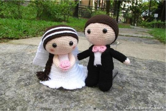 Rag Doll Crochet Doll Stuffed Doll Cuddly Baby Doll Soft little doll Groom,Amigurumi Baby Doll Super cute Wedding couple Soft Toy