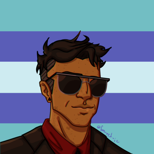 fan-art-ic:good omens pride icons !!!!!nb gay crowley for myself, bastard romantic crowley + bastard