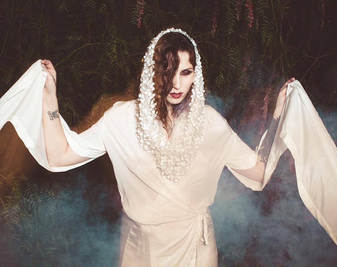 chelseawolfeonly: Chelsea Wolfe       wearing @andreadoriany.  Photo: @kristin_cofer,