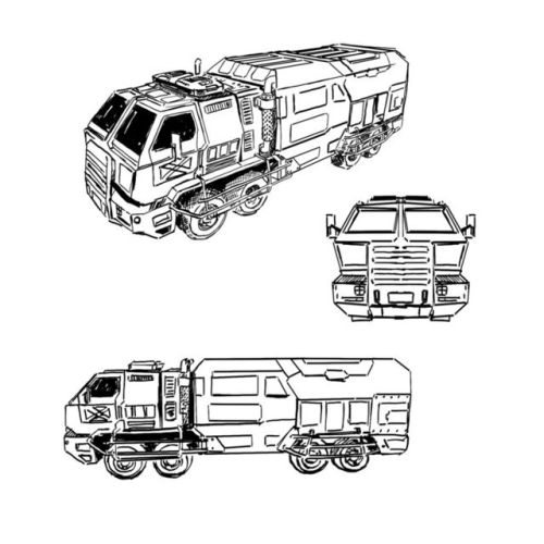 Military Transporter. . #tranporter #military #vehicle#scifi #conceptart #sketchbook #illustration #