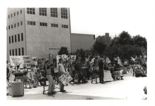 1980 Milwaukee Pride MarchThe black and white photographs above showcase the 1980 Pride March here i