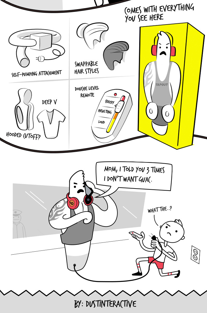 dustinteractive:  The Inflatable Douchey Gym Guy™  