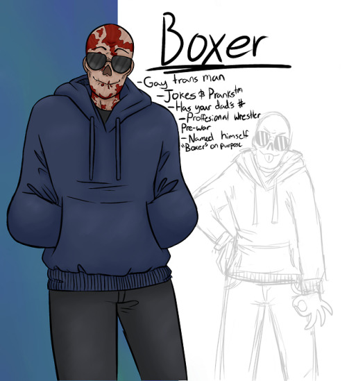 twinflora:Here’s yet another oc! He was a famous pre-war wrestler, who named himself Boxer for