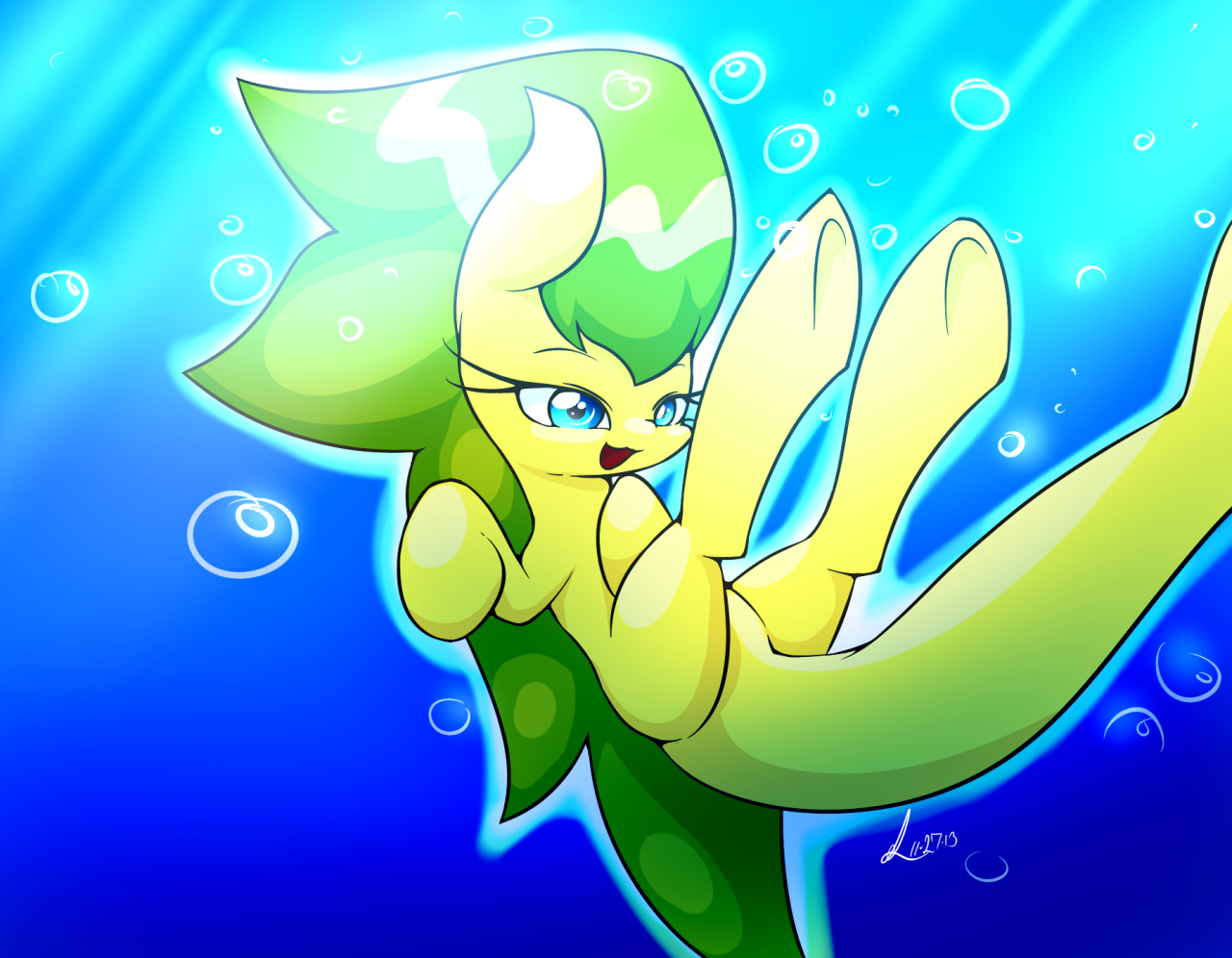 isle-of-forgotten-dreams:  Aqua Sera taking a dippie dippu~ &lt;3  Eeee~ &lt;3