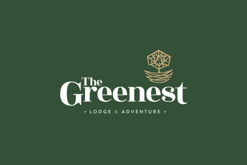 Marca gráfica The Greenest, Lodge & Adventure.  