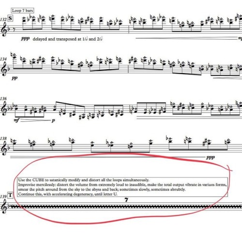 This may be my favourite performance direction ever! #violin + #clarinet (@per.o.johansson ) #percussa #audiocube Music by Johan Ullén. (at Malmö, Sweden)