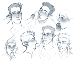 demon-draws-penis:Things were getting a bit too hetero (kidding ofc.) So here are some Roy BJ sketches &lt;3