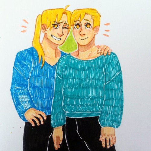 sweet-huh: Elric bros colorful doodles✨