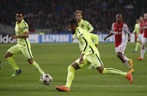 fzneymar:  UEFA Champions League - Ajax 0:2 Barcelona (05.11.2014)
