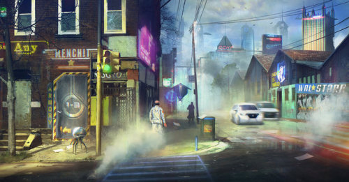 chillxpanic:  One of the only daytime Cyberpunk cityscapes that I like! Wonderful art by SergeyZabelin on Deviantart.Music:   rainymood. [lofi / jazzhop / chill mix]  