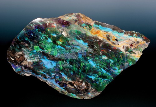 The Koninderie matrix opal was discovered in Andamooka, South Australia.  When discovered the o