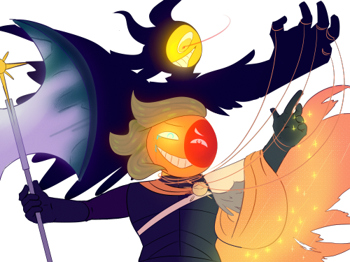 Collab with @gamerenby based on an RP fusin our hylics canons>w>; I did the lineart and they d