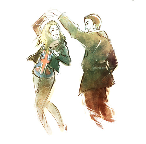 doortotomorrow: tcned: Rose and the Ninth Doctor - sketches of my favorite bits from Season 1 Finall