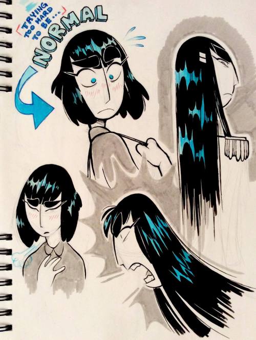 rabiesvaccine:  Stylized Satsuki doodles for the soul  (  ‾̀◡‾́)  