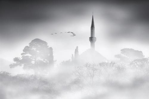 Ioannina beyond the mist. This amazing photo is by justeline on deviantart