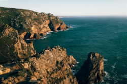 mrcheyl:  Seeing this was well worth the five and a half hour hike. These are the southern cliffs of Cabo da Roca, the western most point of Continental Europe. (Sintra, Portugal) 