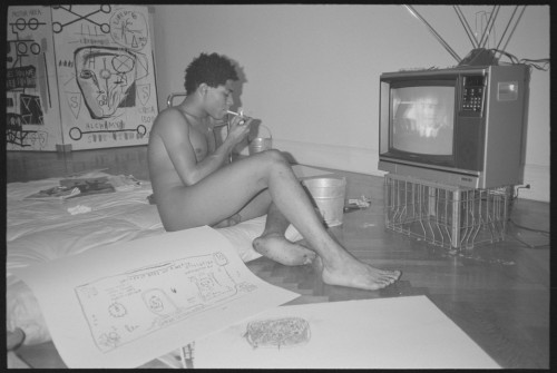 Porn photo wmagazine:  Basquiat in the buff in 1982. 