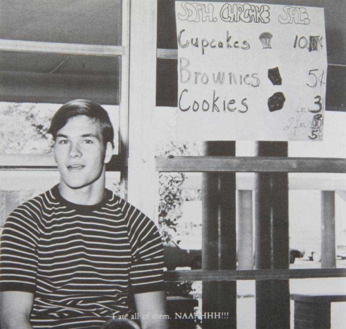 aiiaiiiyo: Patrick Swayze from his 1971 Senior High School yearbook Check this blog!