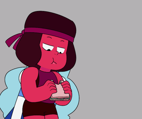 I wonder if Garnet’s eating occasionally comes from one of her parts or if it’s special for her.