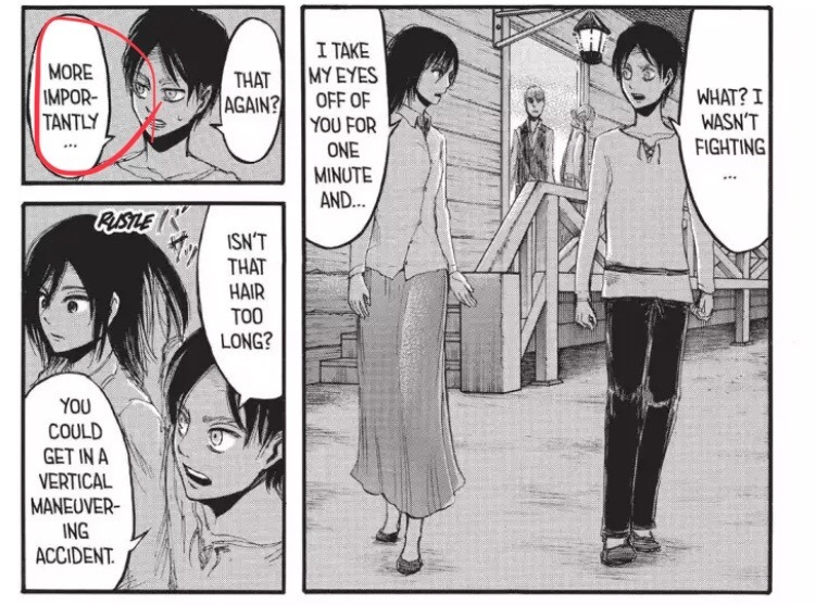 A not-spoiler free blog! — Is Eren jealous? I was rereading the manga, and  I...