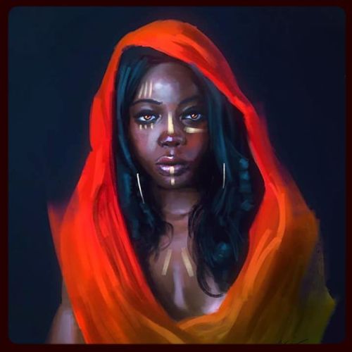 nixuboy:This was really fun to paint :) #portrait #study #digitalart #tribe #red #colorful #1hour #n