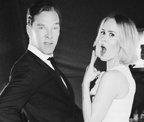 bravemellark: Benedict Cumberbatch and Sarah Paulson @ SAG Awards 2014