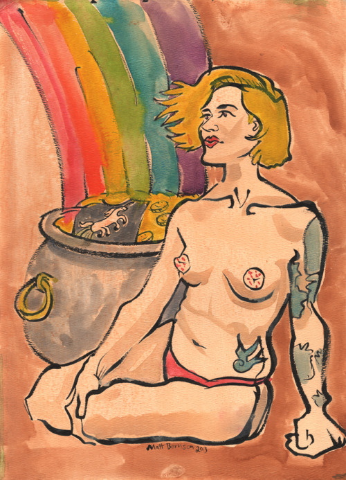  Allix Mortis drawn by Matt Bernson, ink & watercolor on paper.  11"x14" I did these at Dr. Sketchy’s Boston.   Allix is always wonderful, as are the rest of the ladies from Rogue Burlesque, check ‘em out! 