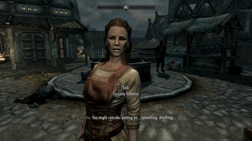 Running around naked in Skyrim