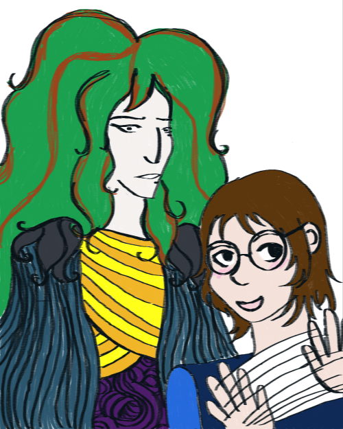 good news: i’m getting better at digital art  bad news: i can’t stop drawing witchmom maki and witchbb onoda