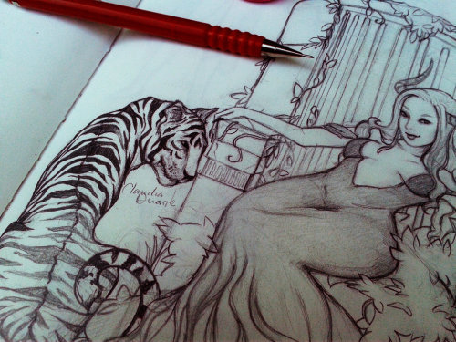 eatsleepdraw:  Tiger Thone Detail.claudiaillustration.tumblr.com