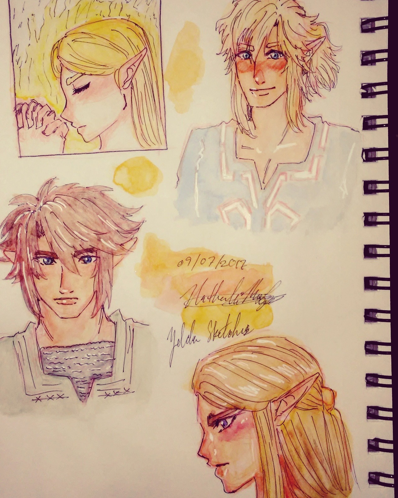 ZeLink Art Blog — Practicing watercolor for the ZeLink Week! Aaah,...