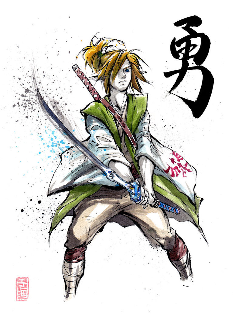 dotcore:  Legend of Zelda Sumie.by MyCKs. Avaialble on Etsy. Check out the artist’s Tumblr.