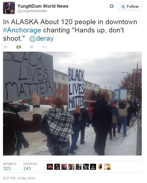 Ferguson protests have reached Alaska!