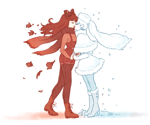 dashingicecream: dashingicecream:  au where team rwby are born maidens  and at some point Winter ~falls~ in love with Fall and vice versa   WELP i wasnt gonna expand this but i might as well show the sissies since i mentioned them :’3 