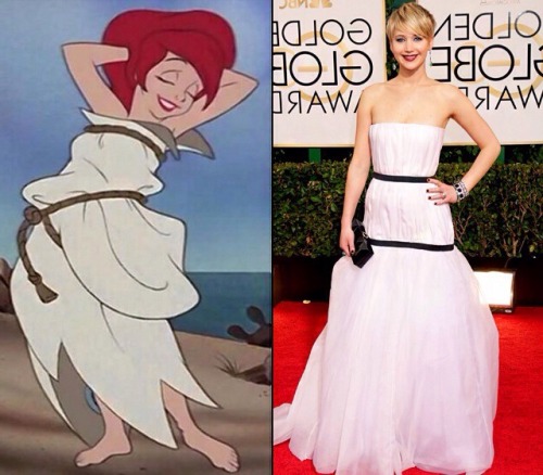 theperfectjenniferlawrence:  convinced that Jen wants to be a Disney character 