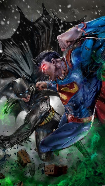kalelsonofkrypton:  Superman, Supergirl, Power Girl, Wonder Woman, Darkseid and Batman by John Gallagher.
