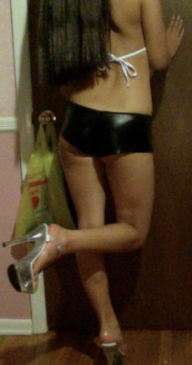 Wannabeslutty:  This Has Got To Be My Most Slutty Outfit To Date… Shiny “Leather”