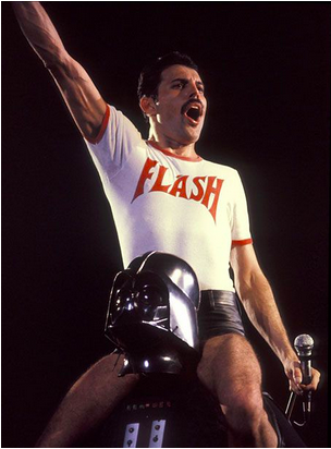 theverge:  Yes, that’s Queen frontman and gay icon Freddie Mercury sitting on Darth