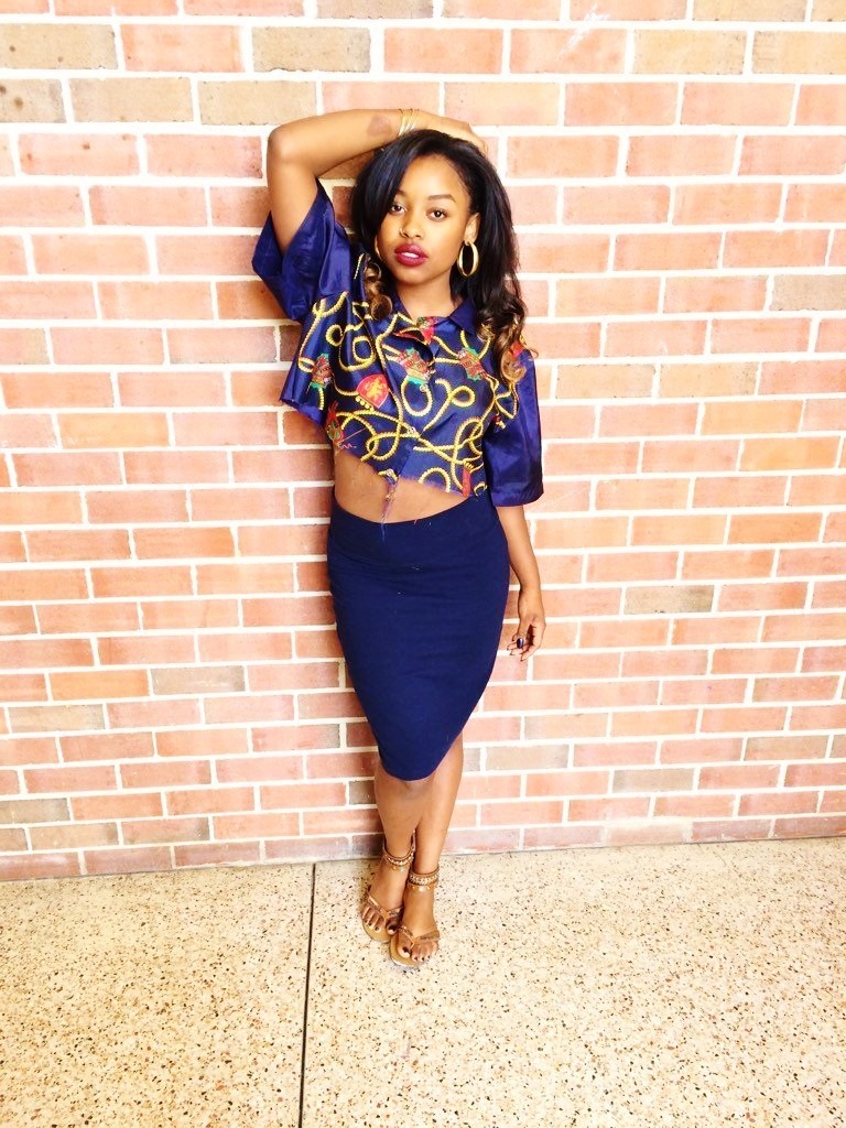 blackfashion:  shirt - thrift skirt - forever21 Cierra, 17, Woodbridge Va 90seyecandy.tumblr.com