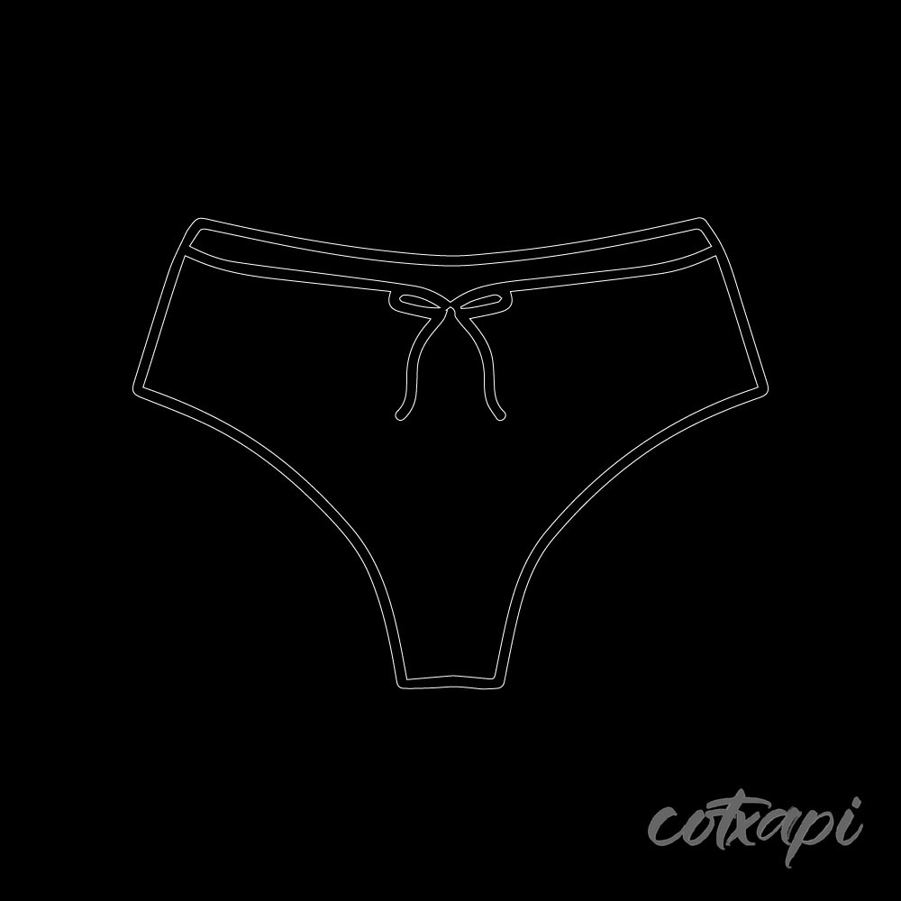 Ladies Bra Design Bikini outline Panty Underwear style in vector art