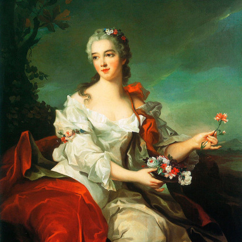 vivelareine: A portrait of a lady, possibly Victoire de France, as Flora by Jean-Marc Nattier. 1753.