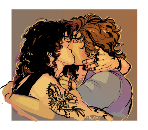 chocoarts:infinite-orangepeel:chocoarts:five bucks says they smooch,…oh my god, i’m in love with the lighting and the way steve’s watching eddie so intensely !! 躔 they kiss….take my money ALRIGHT fork it over!!! (JOKING) 