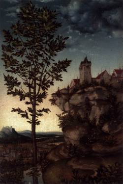 Renaissance-Art:  Lucas Cranach The Elder C. 1525-1530 Landscape (Fragment) 